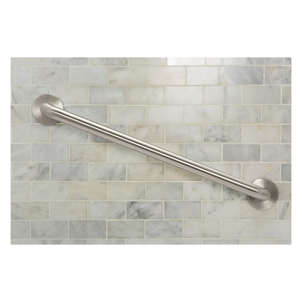 Moen Home Care Series 8724 Grab Bar, 24 in L Bar, 500 lb, Stainless Steel, Concealed Screw Mounting - 2