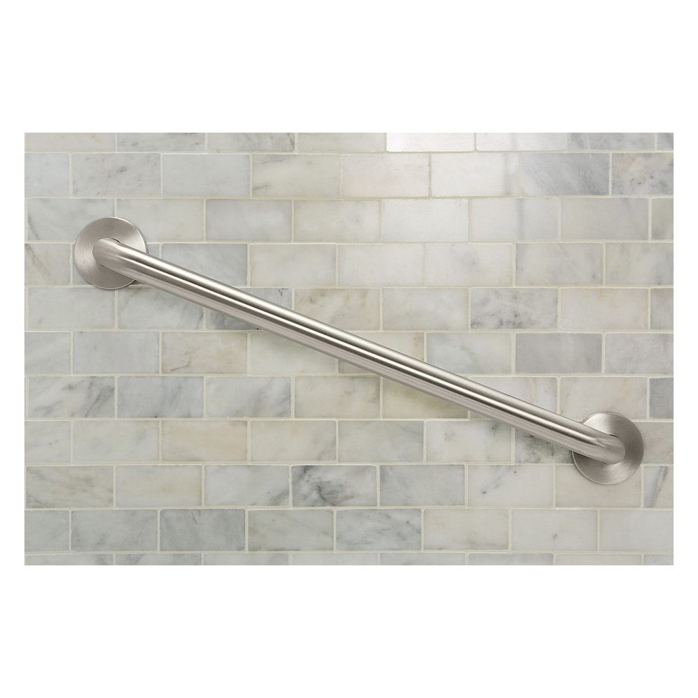 Moen Home Care Series 8724 Grab Bar, 24 in L Bar, 500 lb, Stainless Steel, Concealed Screw Mounting - 4