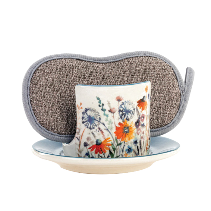 Demdaco 1004180805 Meadow Flowers Soap Dish, Polyester/Stoneware - 3