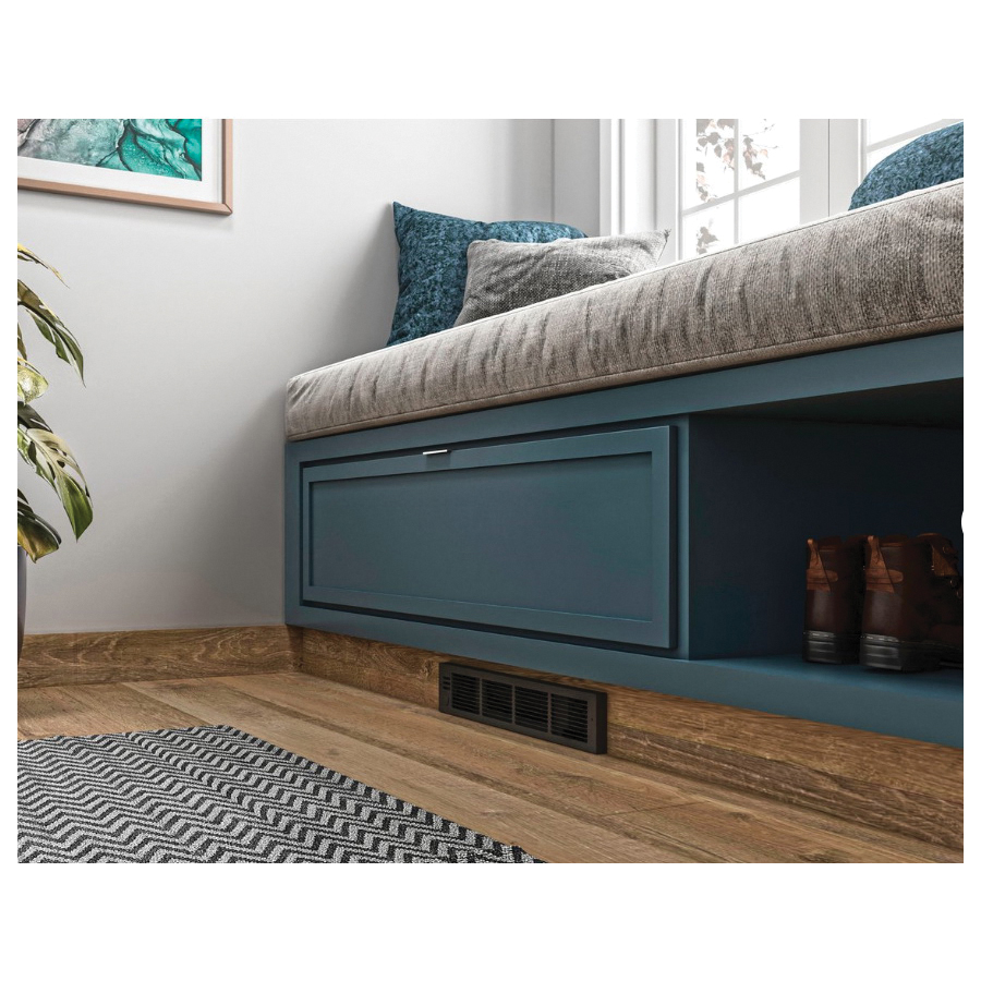 Under Cabinet Fan-forced Electric Heater With Thermostat, Cadet, 120/240 V, 450/900/1350/1800 W, 6147 Btu, Black/White - 4