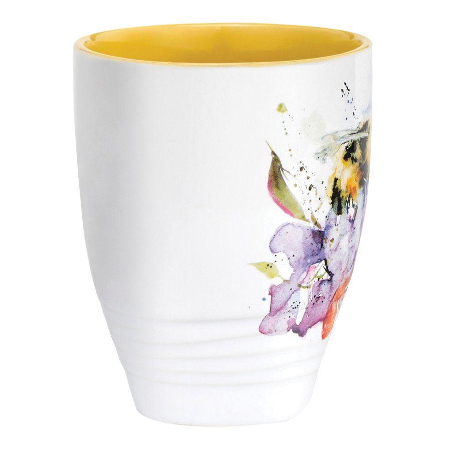 Demdaco Dean Crouser Series 1004610069 Mug, Nectar Bumblebee, 14.8 oz, Stoneware - 4