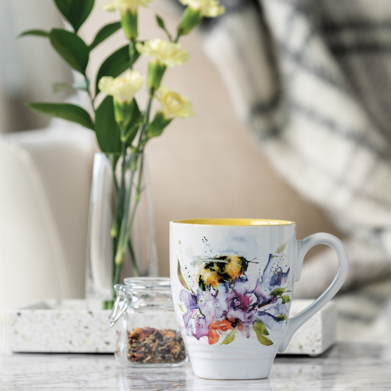 Demdaco Dean Crouser Series 1004610069 Mug, Nectar Bumblebee, 14.8 oz, Stoneware - 5