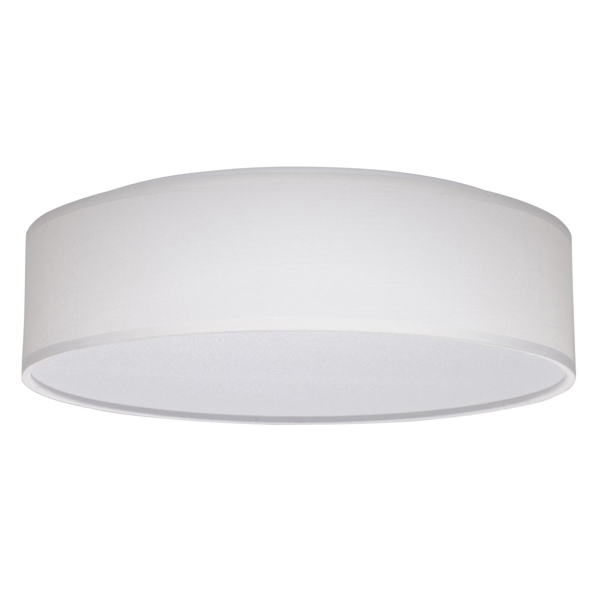 Semi-Flush Ceiling Light, Satco, Integrated LEDs, CCT, 15 in W, White - 1