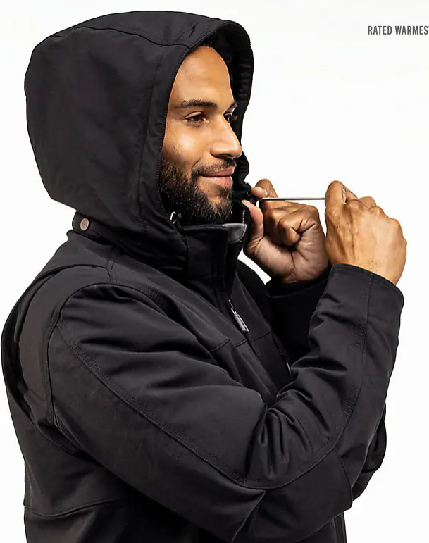 Carhartt Super Dux Series 106006-205-2XL-R Insulated Hooded Jacket, 2XL, Nylon/Spandex, Coffee, Mock Neck, Zipper - 3