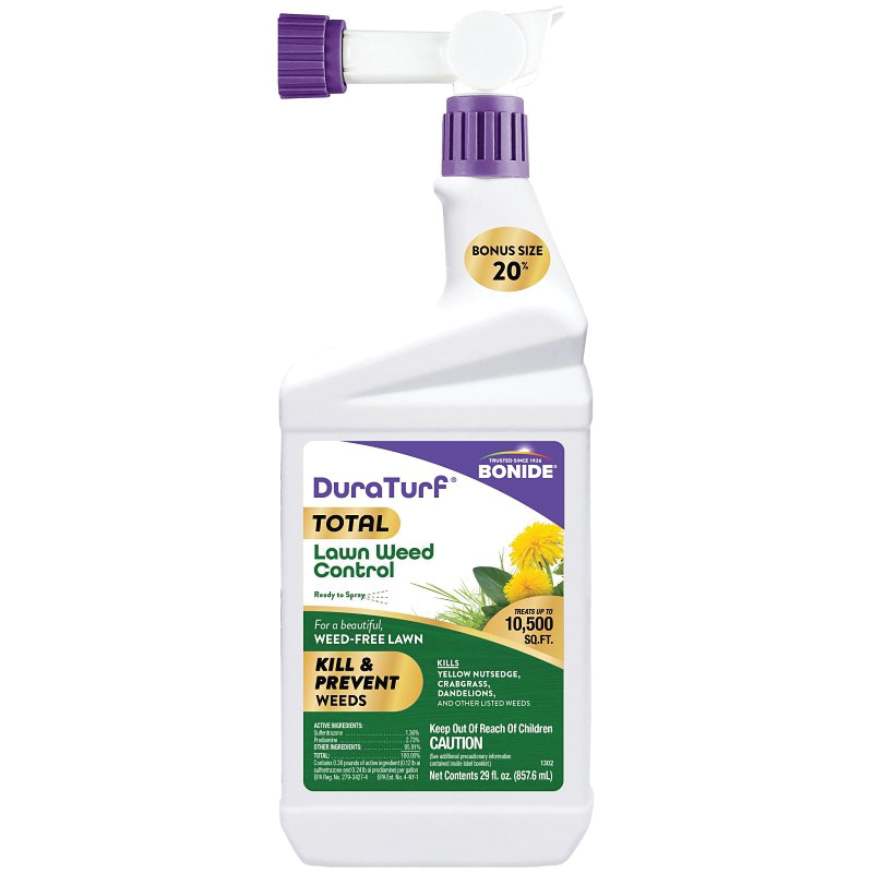 1302 Total Lawn Weed Control, Spray Application, 29 oz Bottle, Liquid