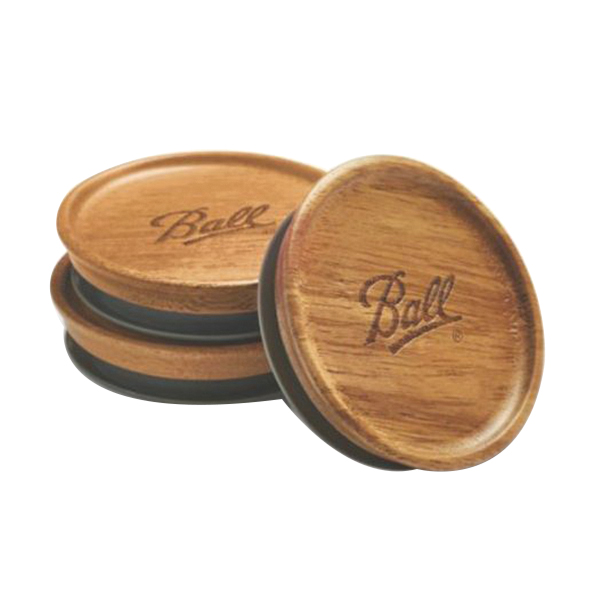 2141327 Lid, Regular Mouth, Acacia Wood, 3/PK