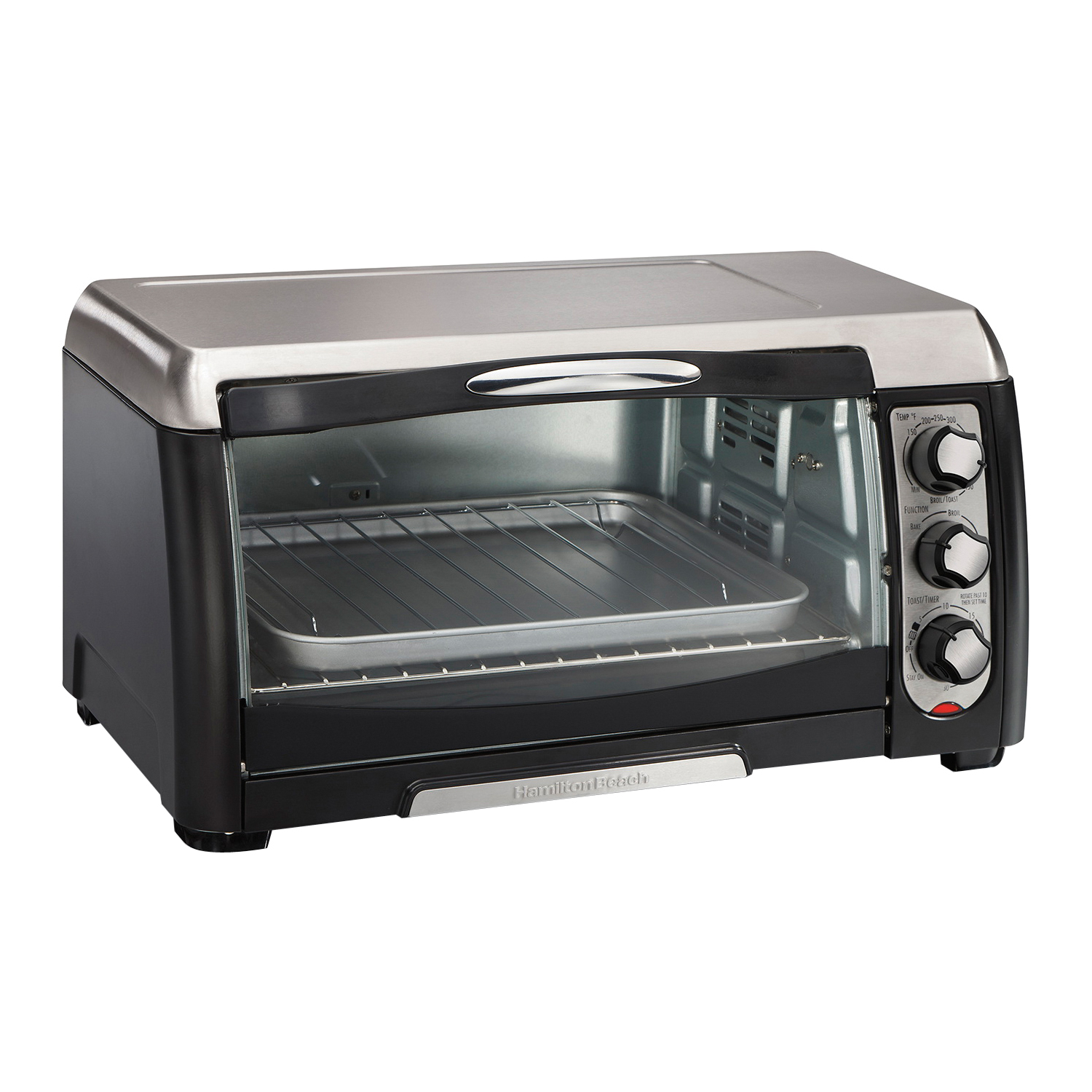 Hamilton Beach 6-Slice Stainless Steel Convection Toaster Oven (1400-Watt)  in the Toaster Ovens department at