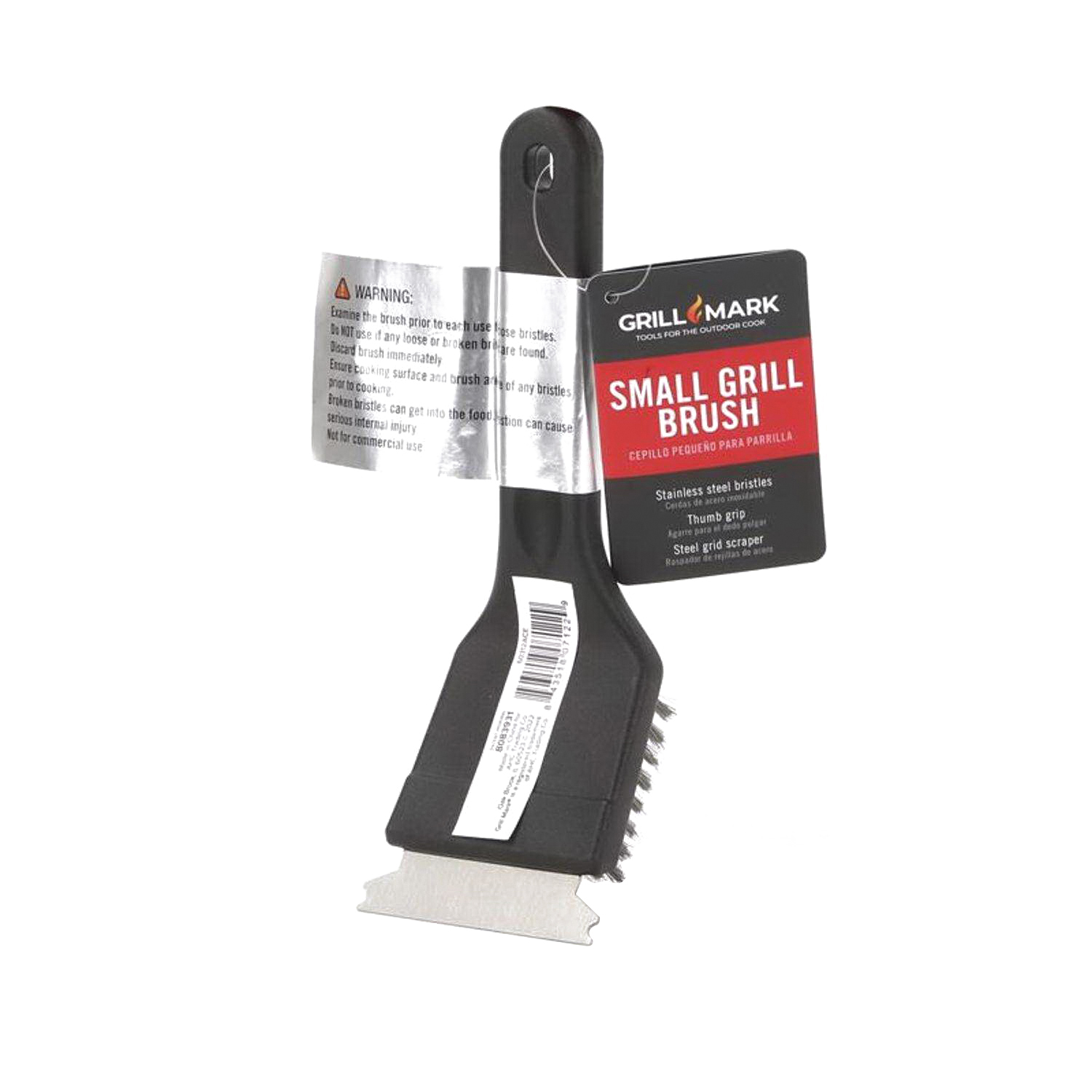Small Grill Brush, Grillmark, Stainless Steel Bristle, Plastic Handle, Comfort Grip Handle - 3