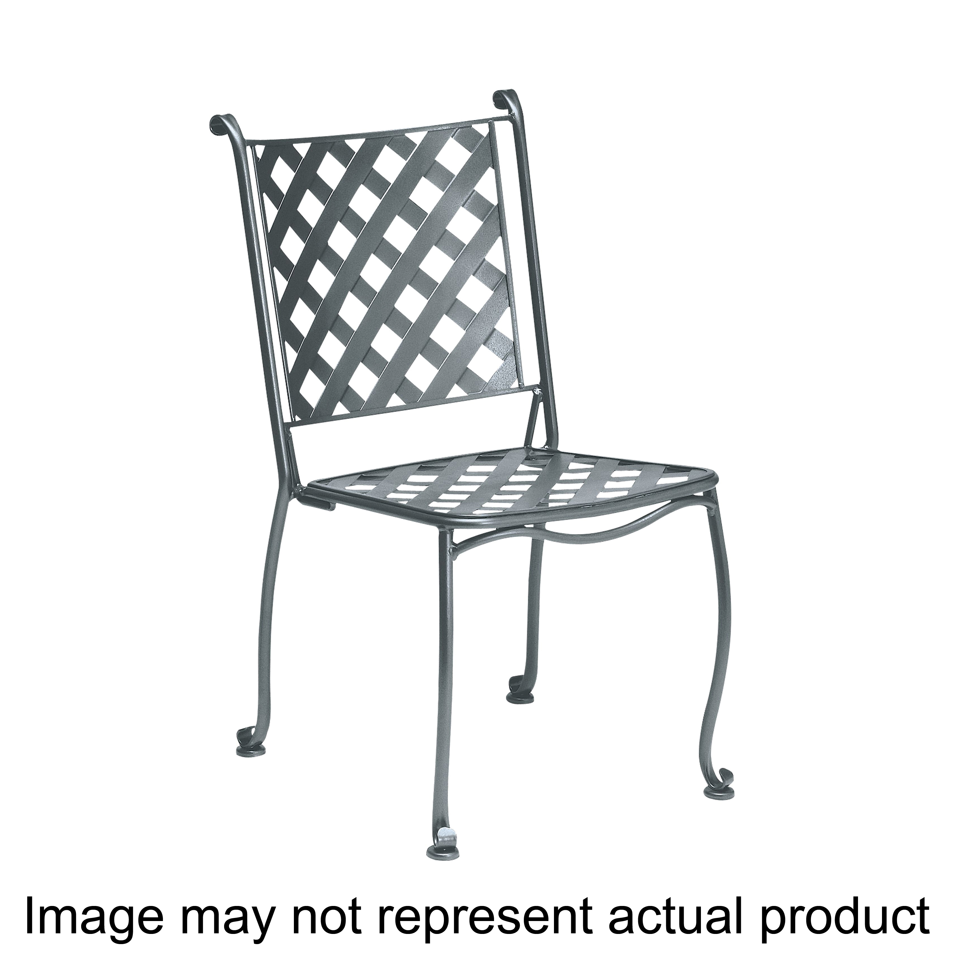 Woodard Maddox Series 7F0002-93 Bistro Side Chair, 20 in W, 26 in D, 35-1/2 in H, Iron Seat, Iron Frame, Twilight Frame - 1