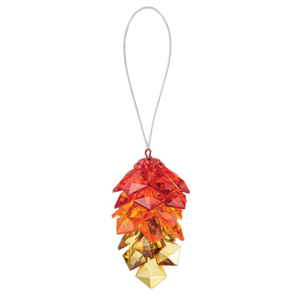 Ganz ACRYF-126 Pinecone Ornaments, Multi-Color - 4