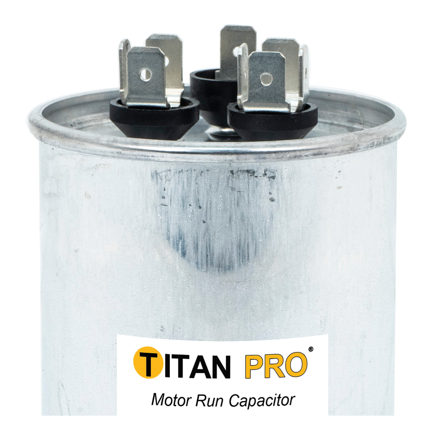 Run Capacitor, Titan Pro, 55+5 uF, 55+5 uF, 440/370 V, Standard Blade Terminal - 3