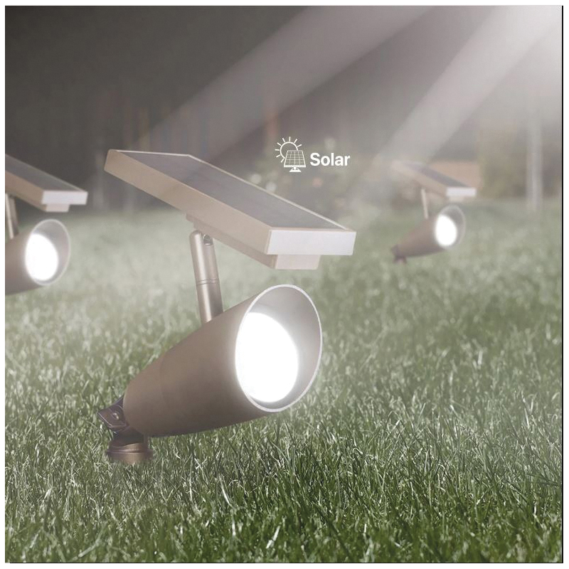 Feit Electric OneSync SPOT/SYNC/SOL/BZ/RP Solar Landscape Spotlight, Integrated LED Lamp, Metal Fixture, Bronze - 5