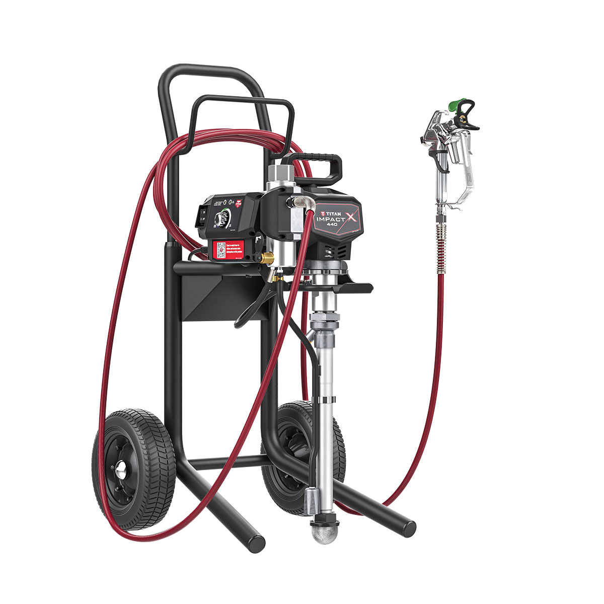IMPACT X 440 2430510 High Rider Airless Paint Sprayer, 1.2 hp, 50 ft L Hose, 0.023 in Tip, 1/4 in Dia Hose