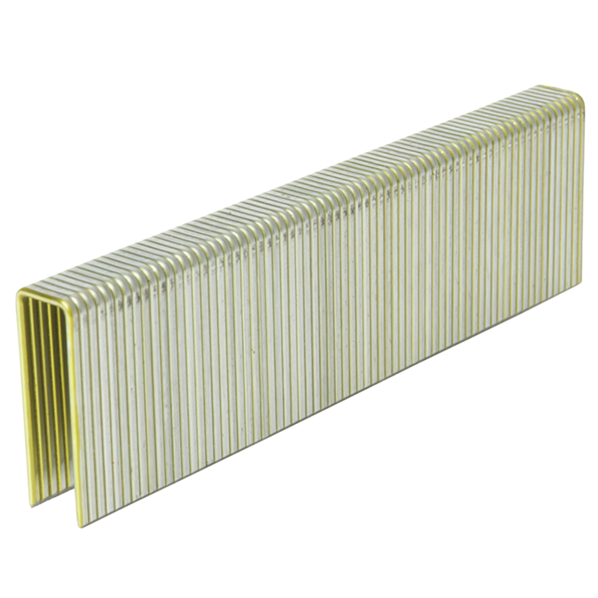 11303HHPT Crown Staple, 1 in W Crown, 1-1/4 in L Leg, 16 ga Gauge, Steel, Electro-Galvanized