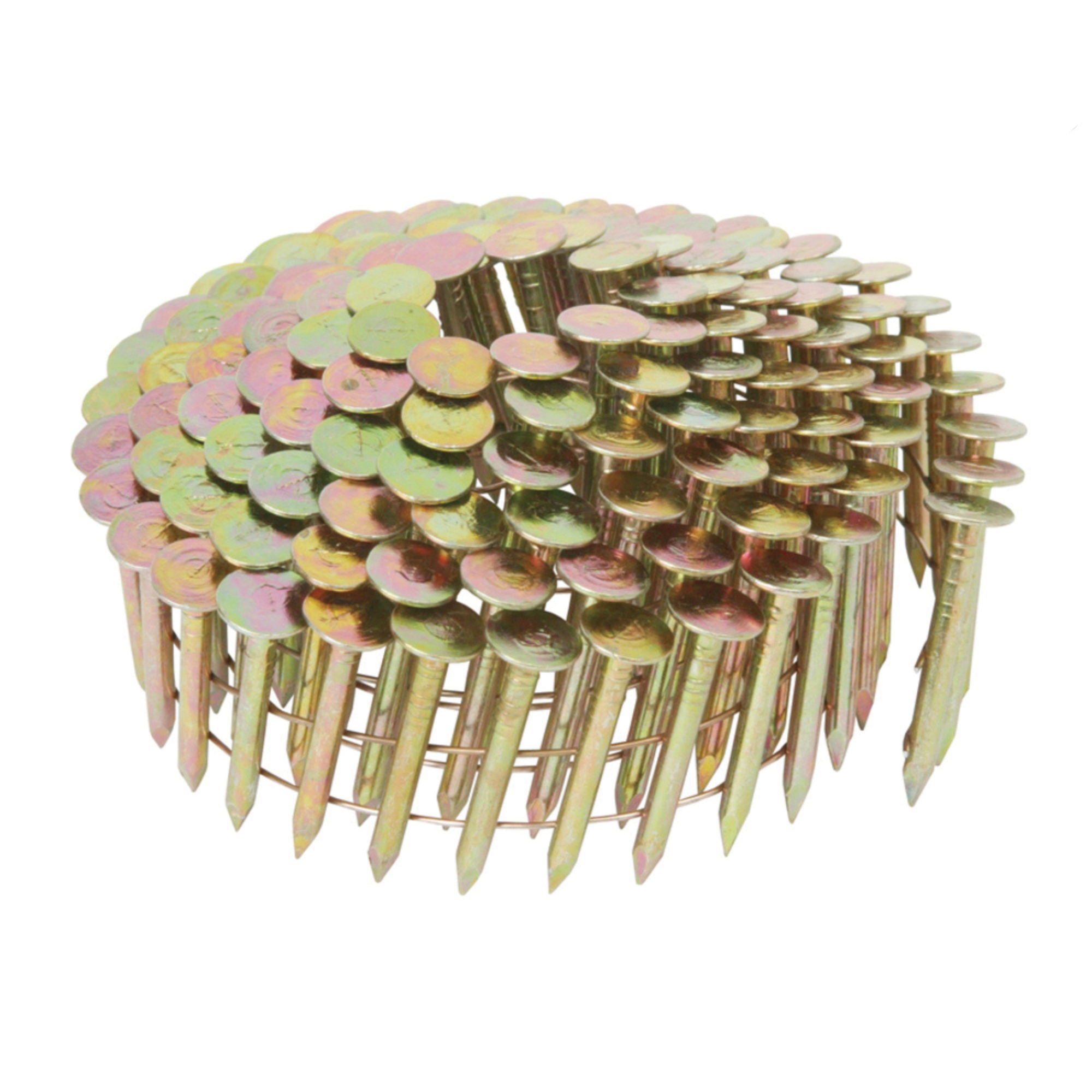 12100HPT Roofing Nail, 2D, 1 in L, Steel, Electro-Galvanized, Full Round Head, Smooth Shank