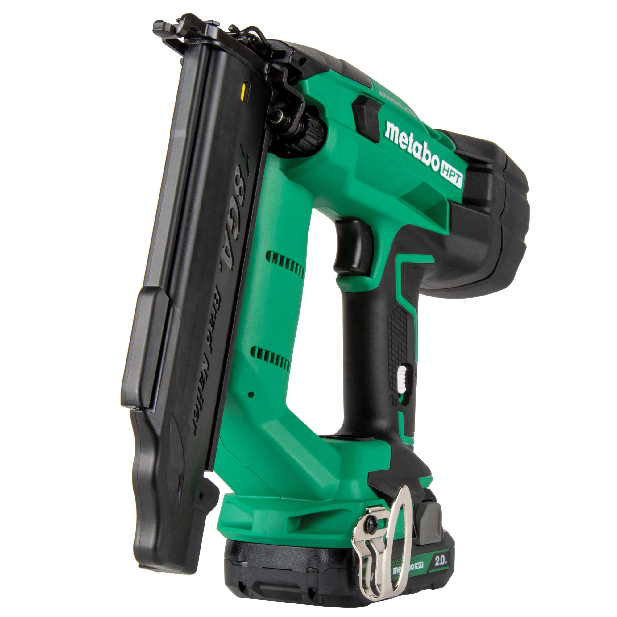 Cordless Nailer Kit, Metabo HPT, Battery Included, 18 V, 2 Ah, 100 Magazine, 0 deg Collation, 18 ga Nail - 3