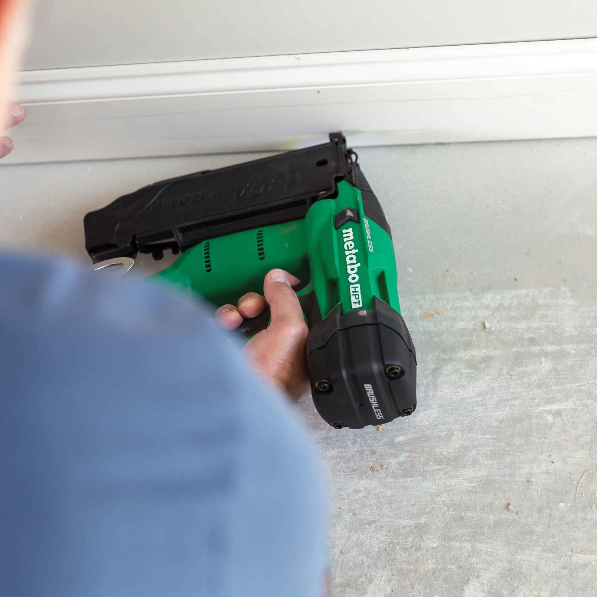 Cordless Nailer Kit, Metabo HPT, Battery Included, 18 V, 2 Ah, 100 Magazine, 0 deg Collation, 18 ga Nail - 4