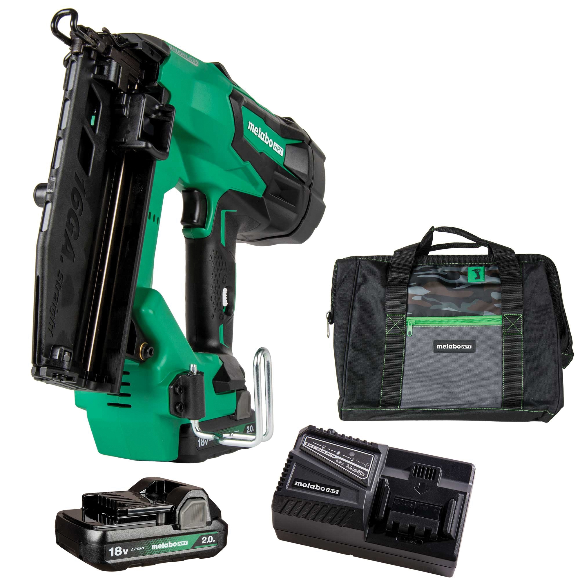 NT1865DMASTM Cordless Nailer Kit, Battery Included, 18 V, 2 Ah, 100 Magazine, 34 deg Collation