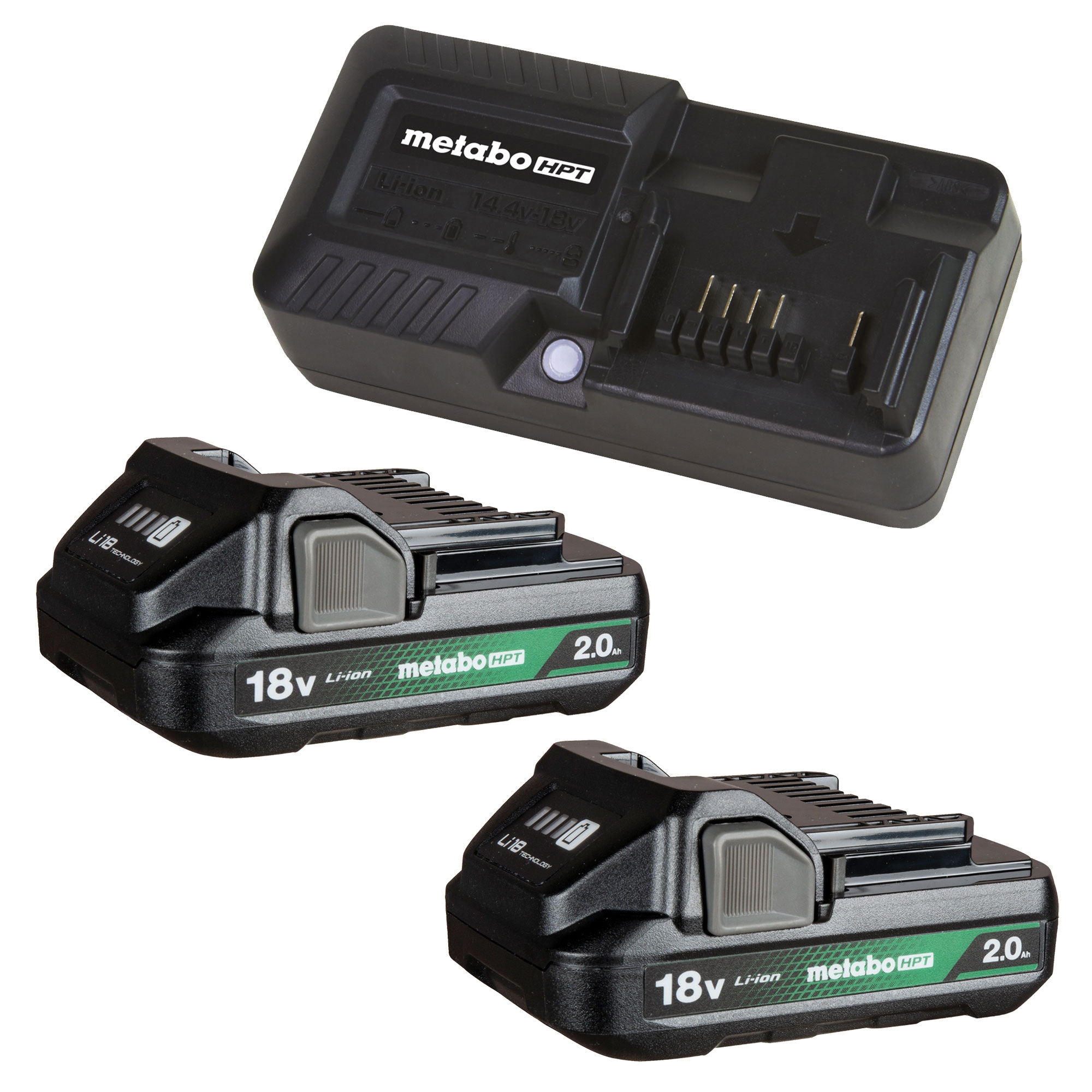 UC18YKSLSM Batteries and Charger Kit, 18 V, 2 Ah, 2 A Charge, 45, 90 min Charge, Battery Included