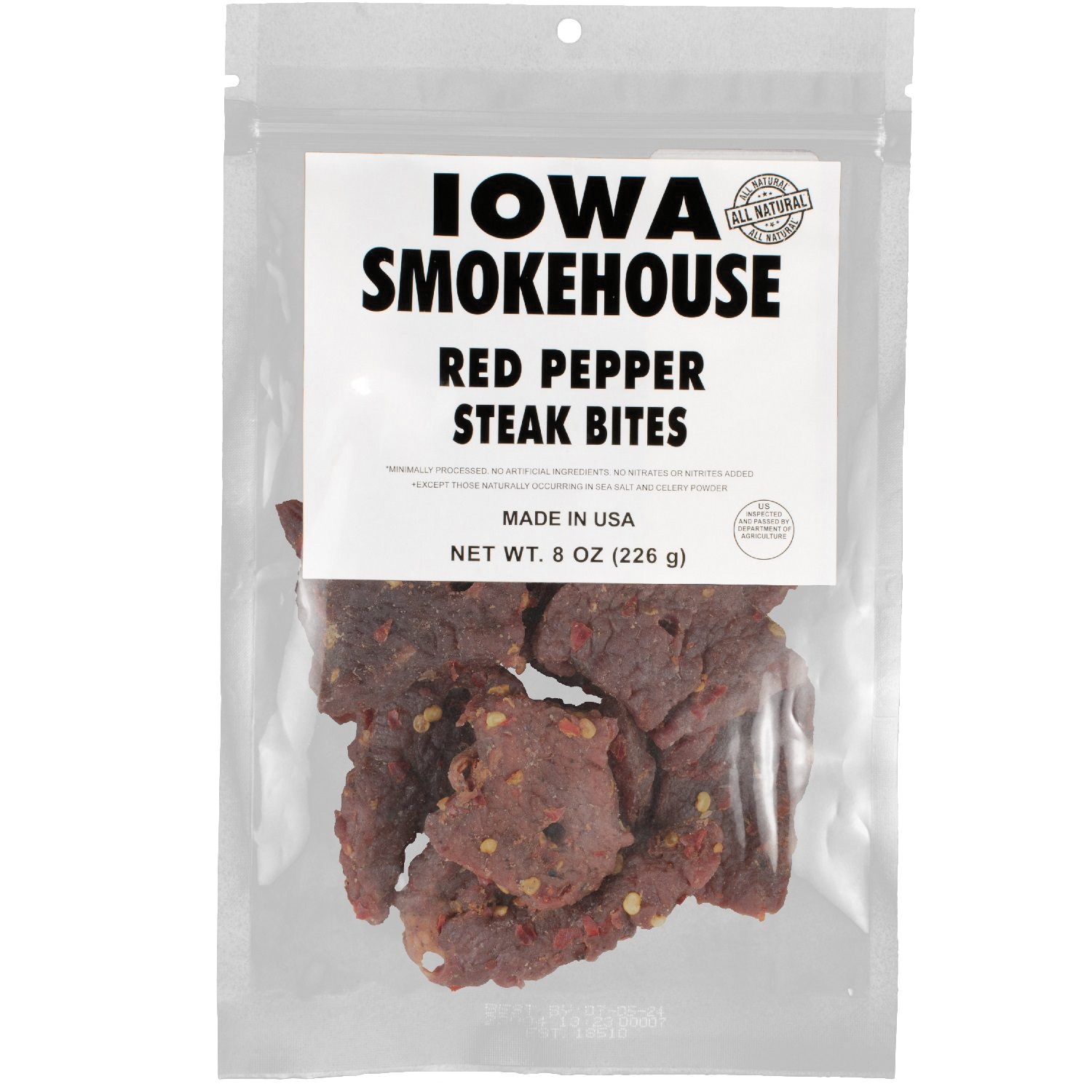 IS-SBRP-6CT Steak Bites, Red Pepper, 8 oz Resealable Bag