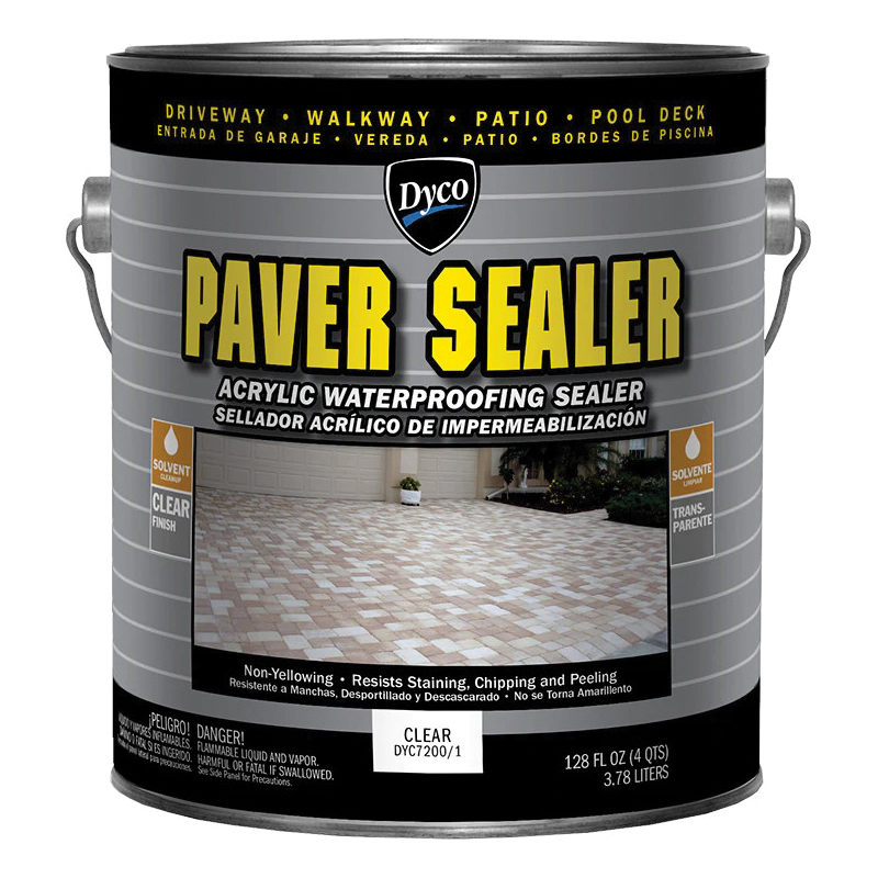 PAVER SEALER DYC7200/1 Waterproofing Sealer, Gloss, Liquid, Clear, 1 gal