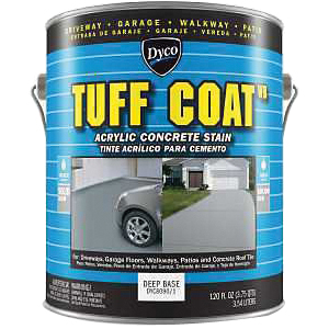 TUFF COAT DYC8090/1 Concrete Stain, Deep Base Satin, White, Liquid, 1 gal