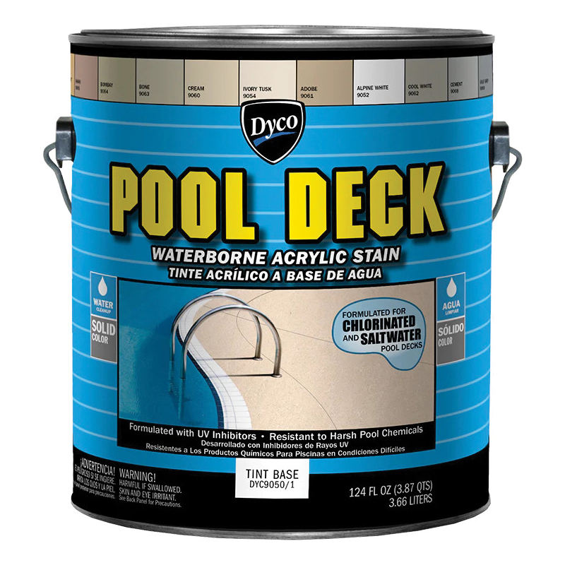 POOL DECK DYC9050/1 Concrete Stain, White, Liquid, 1 gal