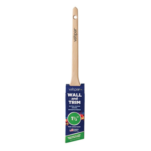 Wall and Trim 881442150 Sash Brush, 1-1/2 in W, Angle Brush, Polyester Bristle