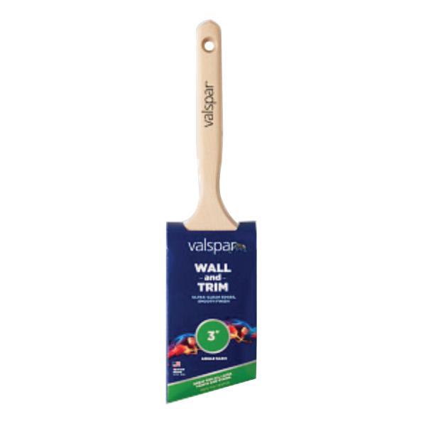 Wall and Trim 882540500 Sash Brush, 3 in W, Angle Brush, Polyester Bristle