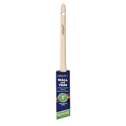 Wall and Trim 882545100 Sash Brush, 1 in W, Angle Brush, Polyester Bristle