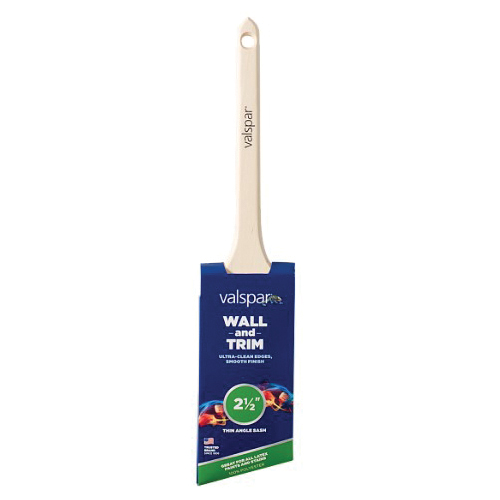 Wall and Trim 882545400 Sash Brush, 2-1/2 in W, Angle Brush, Polyester Bristle