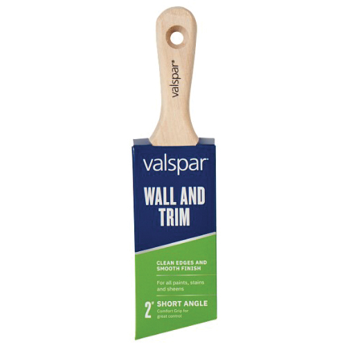 Wall and Trim 882566350 Sash Brush, 2 in W, Angle Brush, Polyester Bristle, 1/PK