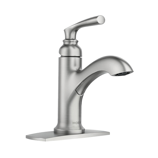 Hilliard Series 84535SRN Bathroom Faucet, 1.2 gpm, 1-Faucet Handle, Metal, Brushed Nickel, Lever Handle