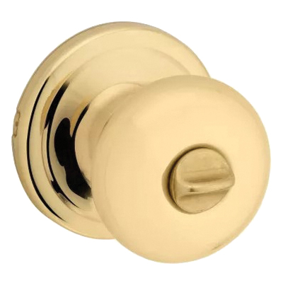 Signature Series Juno Knob, Kwikset, Steel, Polished Brass - 2