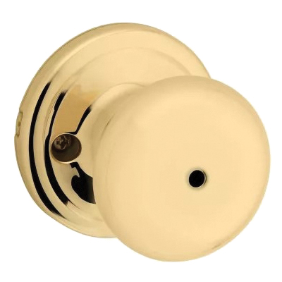 Signature Series Juno Knob, Kwikset, Steel, Polished Brass - 3