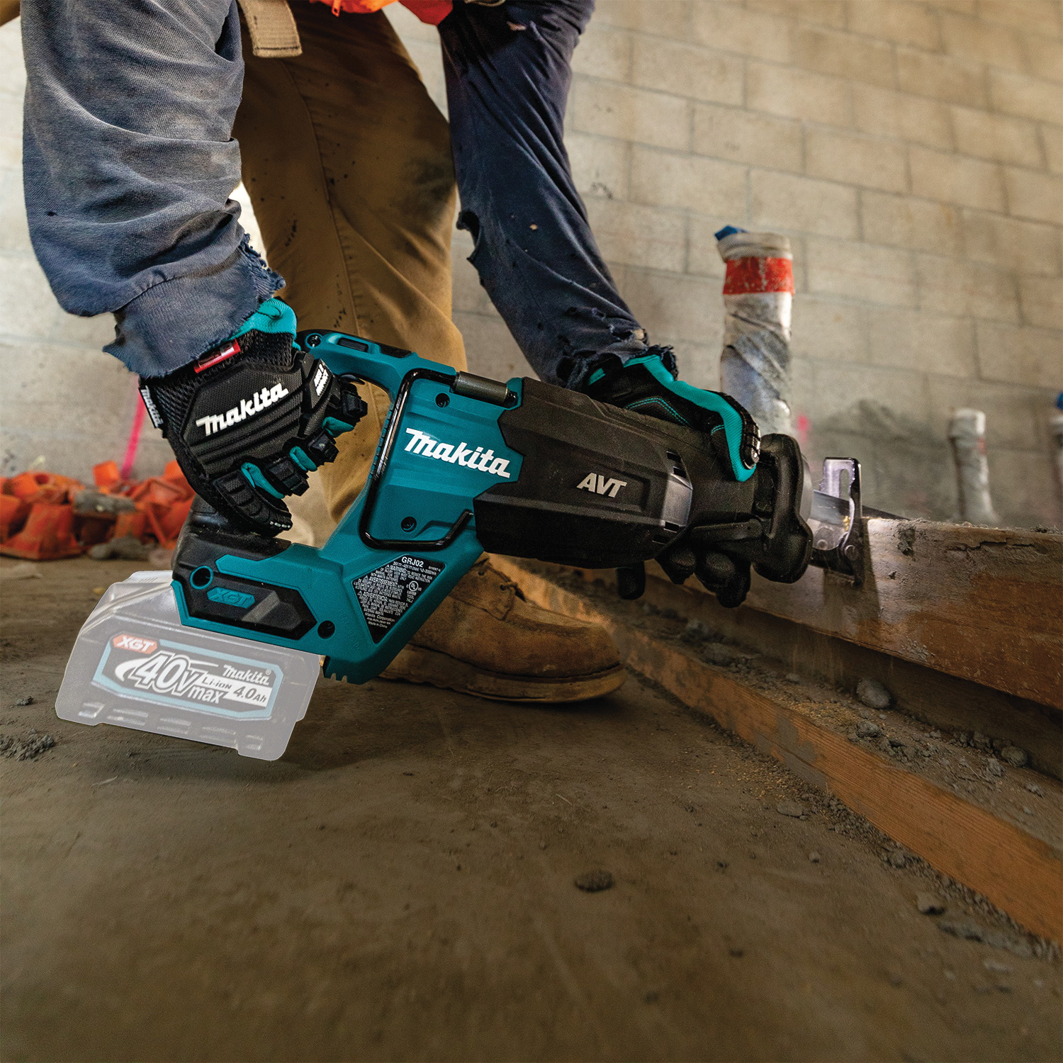 Cordless Orbital Reciprocating Saw, Makita, Tool Only, 40 V, 5-1/8 to 10 in Cutting Capacity - 2