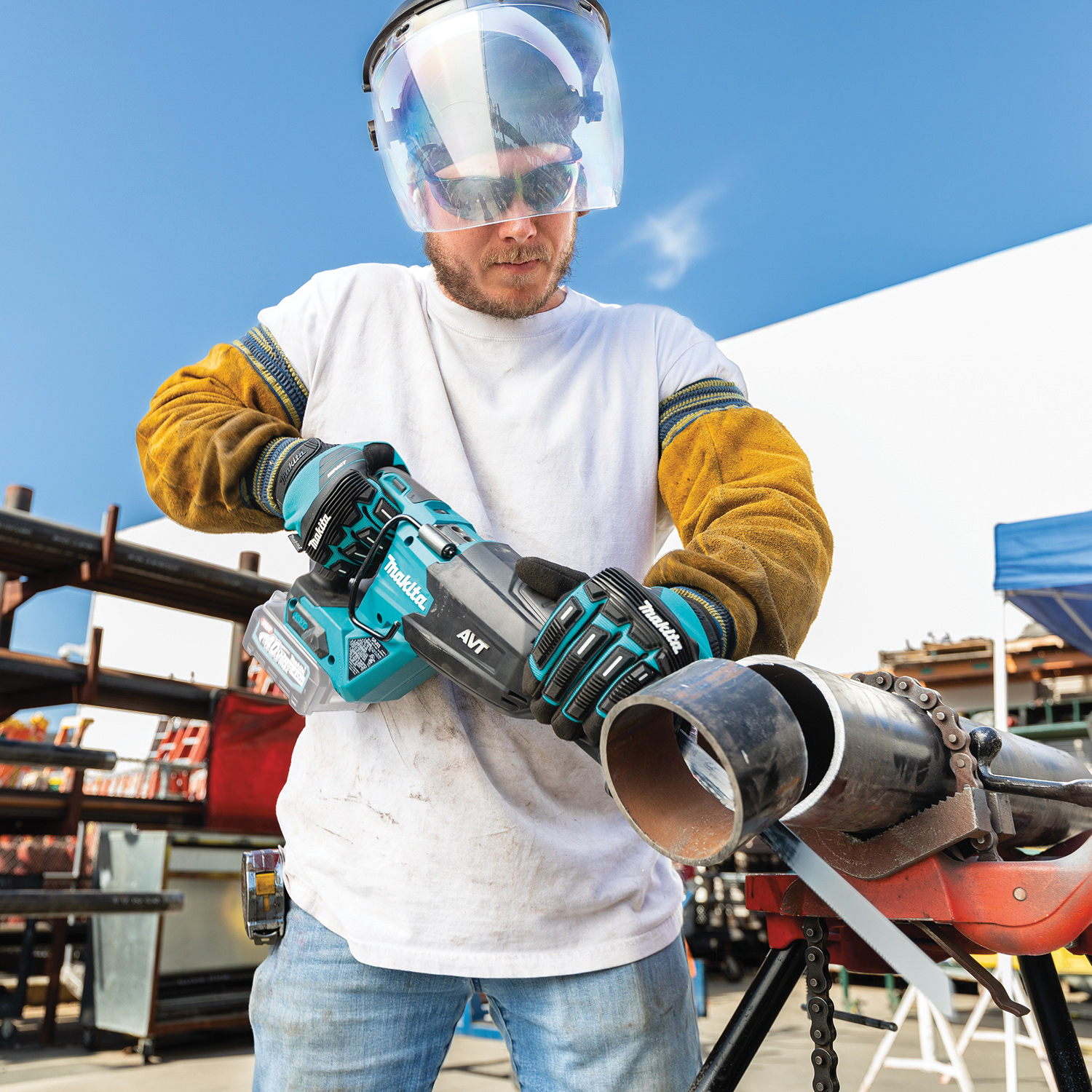Cordless Orbital Reciprocating Saw, Makita, Tool Only, 40 V, 5-1/8 to 10 in Cutting Capacity - 5