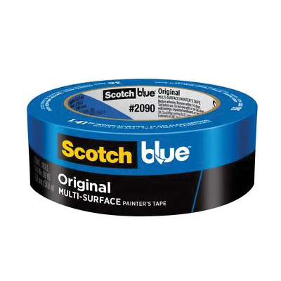 ScotchBlue 2090-48AP Painter's Tape, Multi-Surface, 60 yd L, 1.88 in W, Crepe Paper Backing, Blue