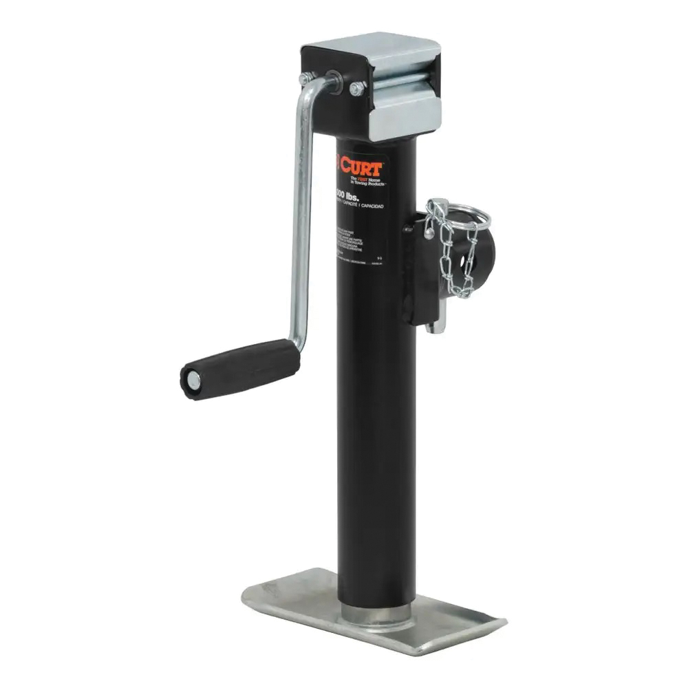 28354 Pipe-Mount Swivel Jack, 3000 lb Lifting, 10 in Max Lift H, 20-1/4 in OAH, Composite