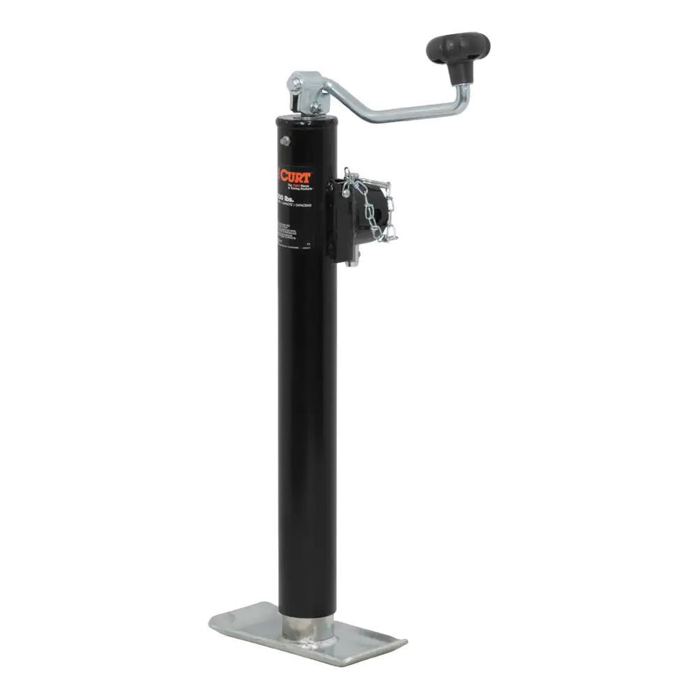 28356 Pipe-Mount Swivel Jack, 3000 lb Lifting, 15 in Max Lift H, 31-1/2 in OAH, Composite