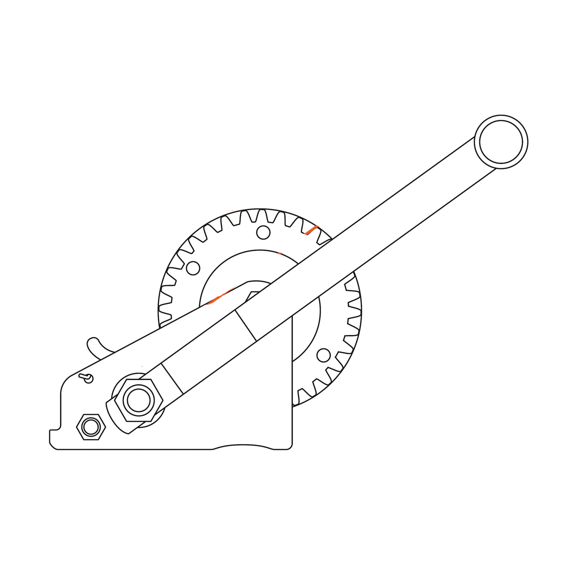 Curt 29423 Hand Crank Winch, 900 lb, Steel - 2