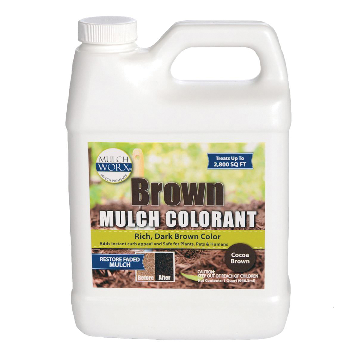 60010 Mulch Worx, Liquid, Brown, 1 qt Bottle