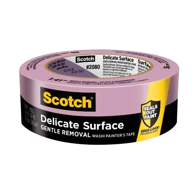 2080-24EC Painter's Tape, 60 yd L, 0.94 in W, Paper/Polyethylene Film Backing, Purple