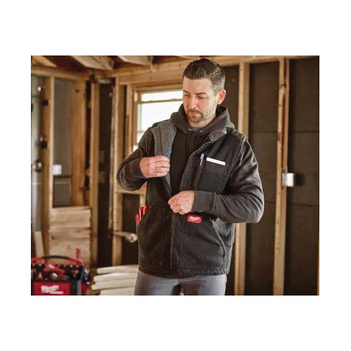 Milwaukee 801-B-XL Vest, XL, Cotton, Black, 13 in L - 3