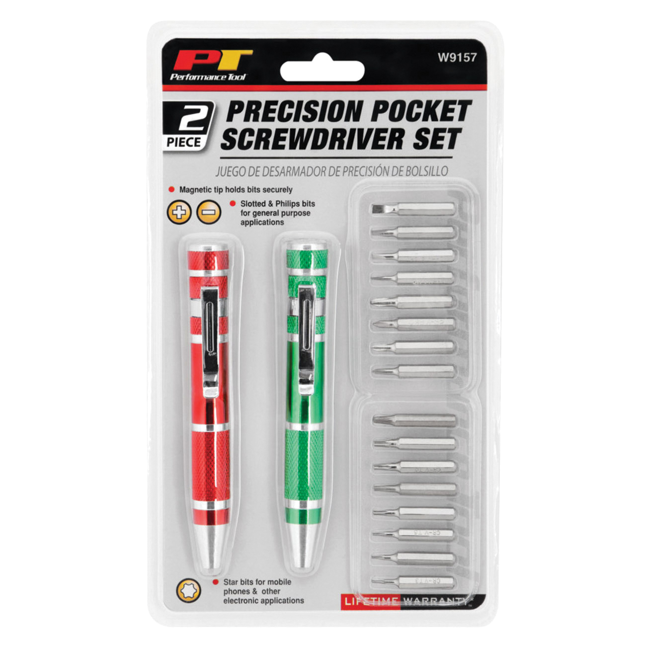 Performance Tool W9157 Precision Screwdriver, Aluminum Handle, Knurled Handle