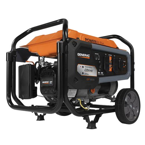 GP 7722 Generator, 30 A, 120 V, 3600 W Output, Gasoline, 3.7 gal Tank, 9.3 hr Run Time, Recoil Start