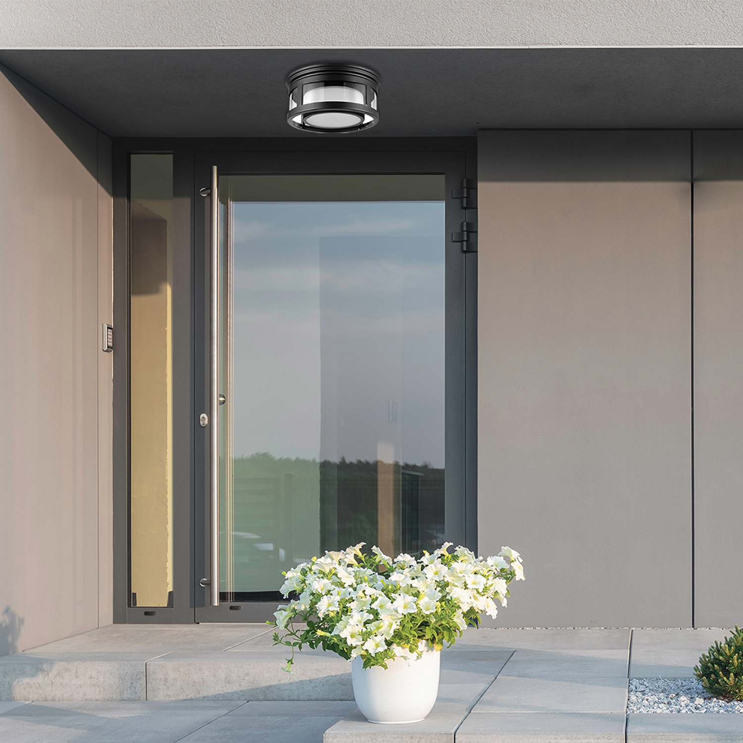 globe 44480 Light, 120 V, 1 -Lamp, Metal Fixture, Matte Black Fixture - 4