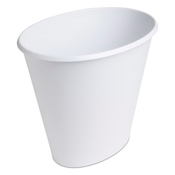 10198012 Wastebasket, 2.5 gal, White