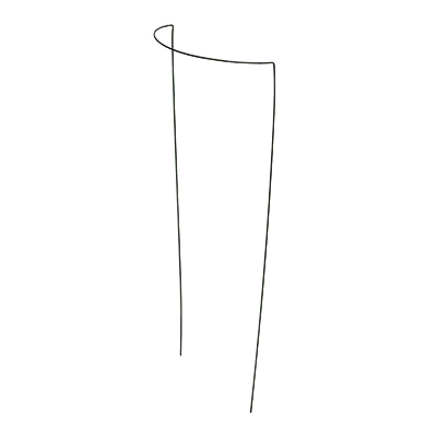 Green Thumb PP1234GT Plant Support, 12 in L, Steel, Green, Powder-Coated/Vinyl-Coated