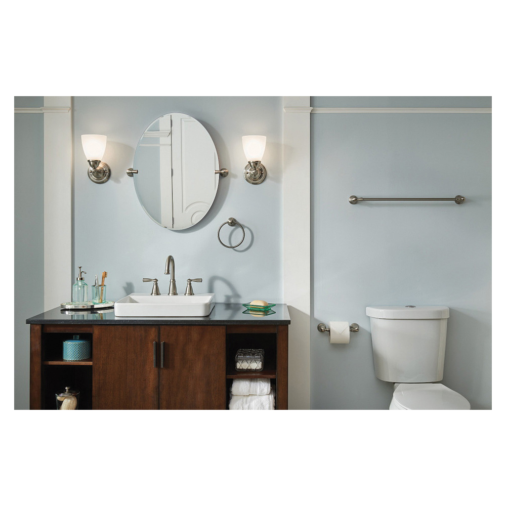 Moen Banbury Series Y2633BN Bath Accessory Set, Aluminum/Brass/Zinc, Brushed Nickel, 3-Piece - 2